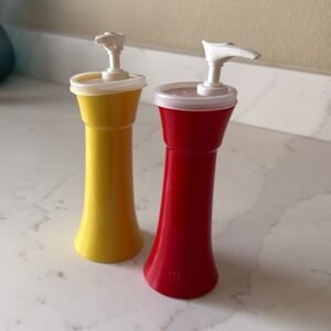 Vintage Tupperware Condiment Dispensers Set of 2